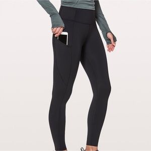 Lululemon 25” black leggings with side pocket 4